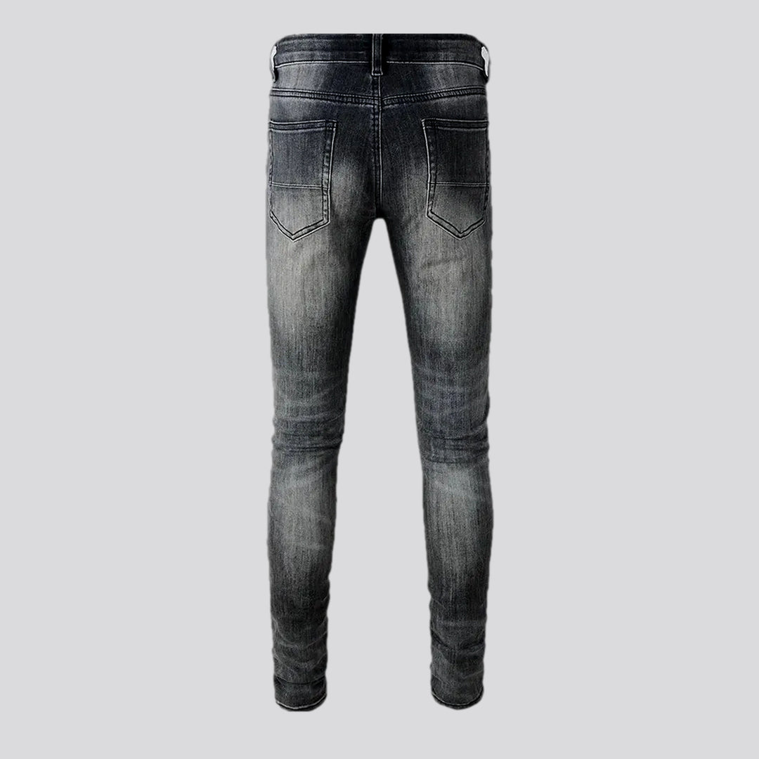 Mid rise stretchable men's jeans