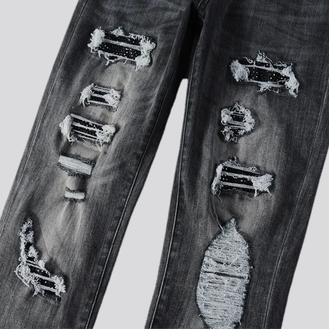 Mid rise stretchable men's jeans