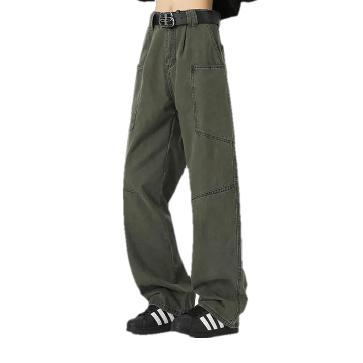 Stylish Straight Fit Colored Men's Jean Pants - Khaki