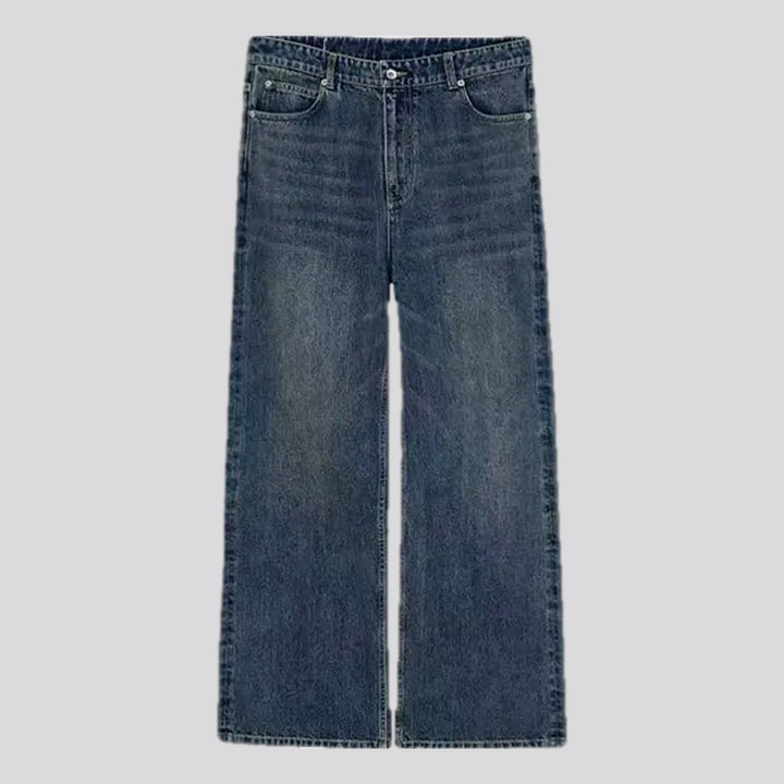 Casual dark baggy vintage men's jeans