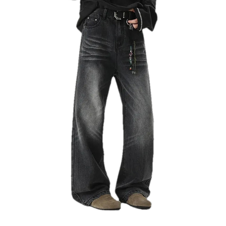 Vintage Faded Men's Jeans - Black