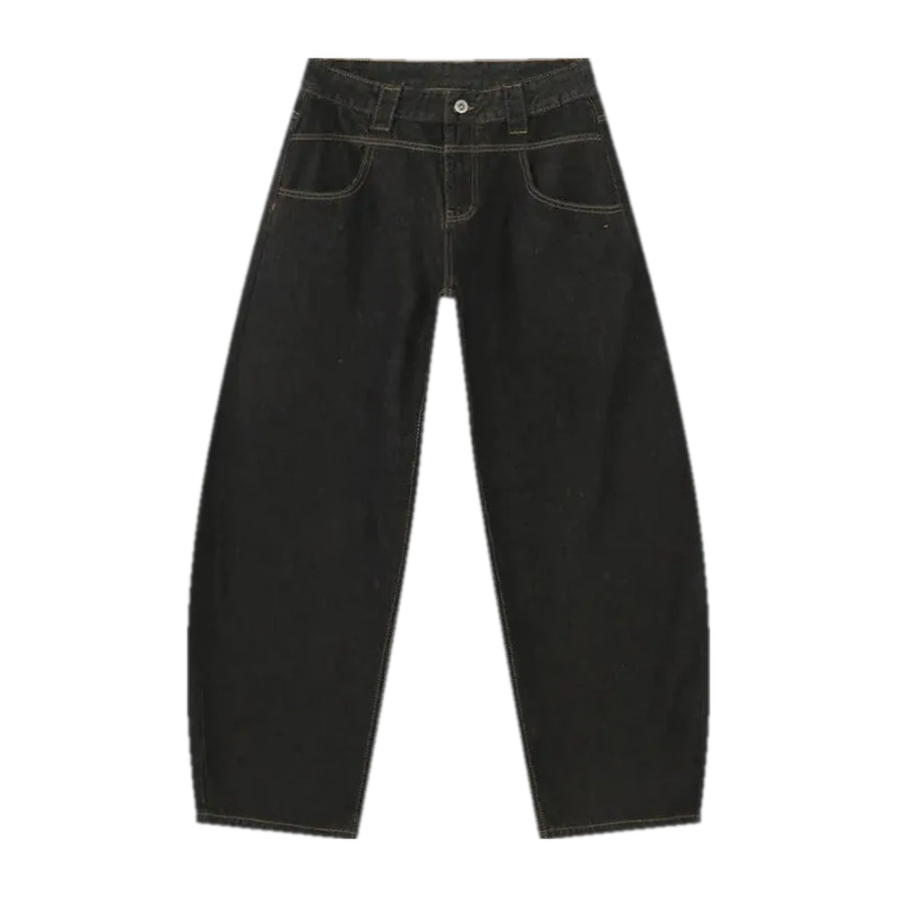 Contrast Men's Jeans - Black