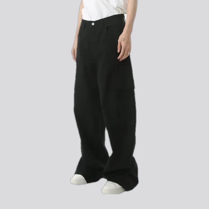 Baggy cargo high rise men's jean pants