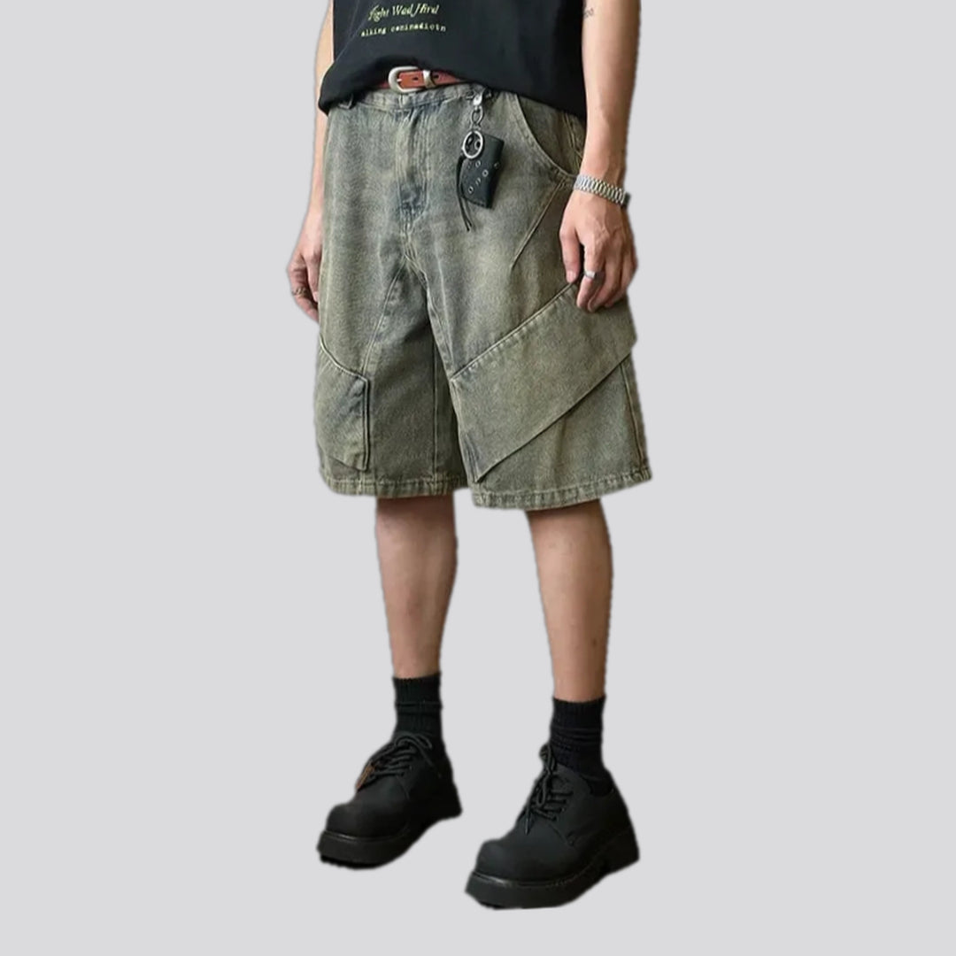 Retro style men's jeans shorts