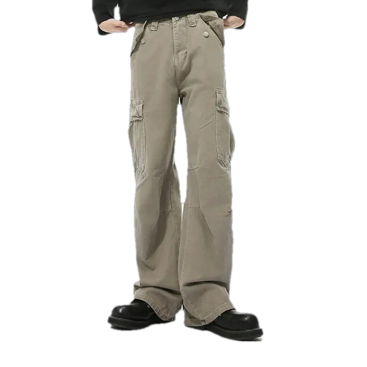 Colorful Baggy Men's Jeans Pants - Sand