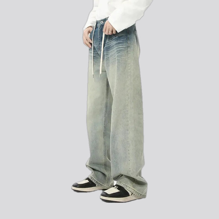 Mid rise baggy retro men's jeans