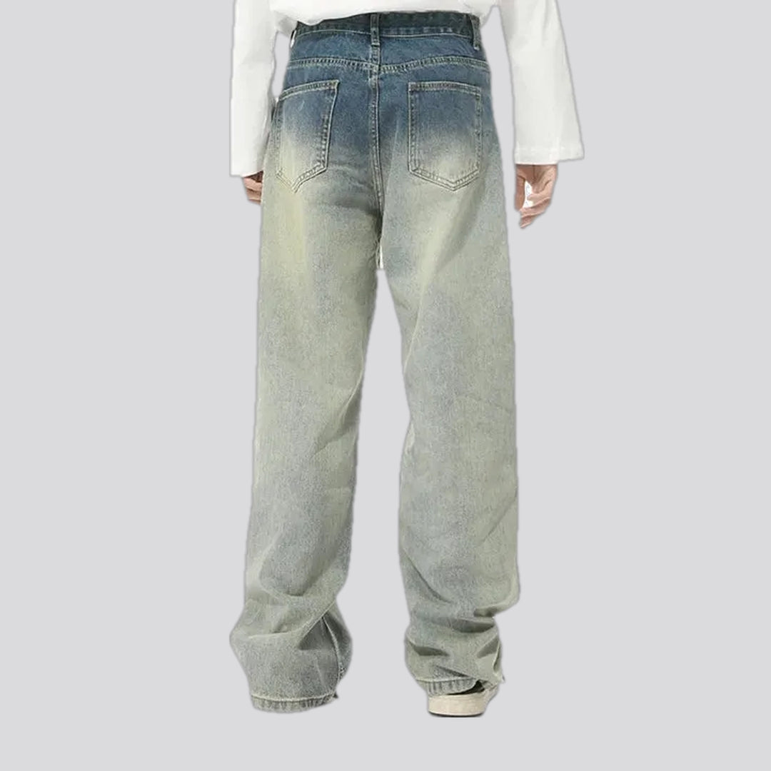 Mid rise baggy retro men's jeans