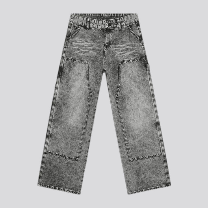 Fashion grunge wide fit men's jeans