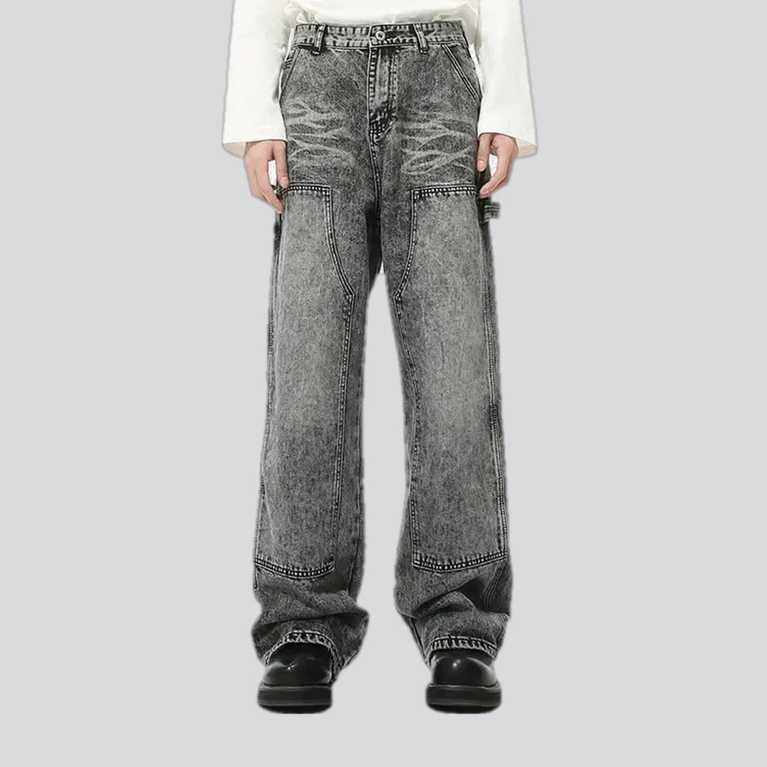 Fashion grunge wide fit men's jeans