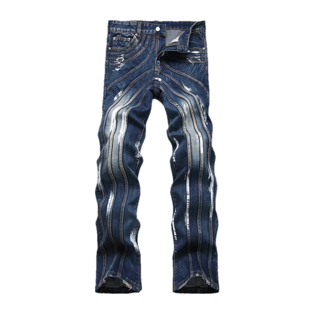 Slim-fit Mid-rise Men's Jeans - Blue