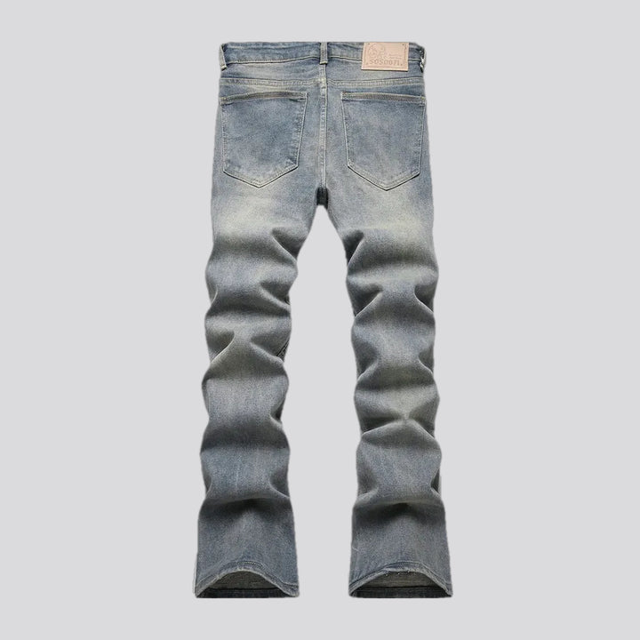 Mid-rise slim fit denim jeans for men