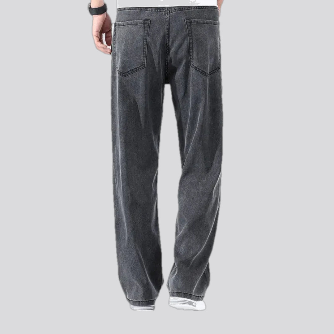 Stretchable stonewashed jeans for men