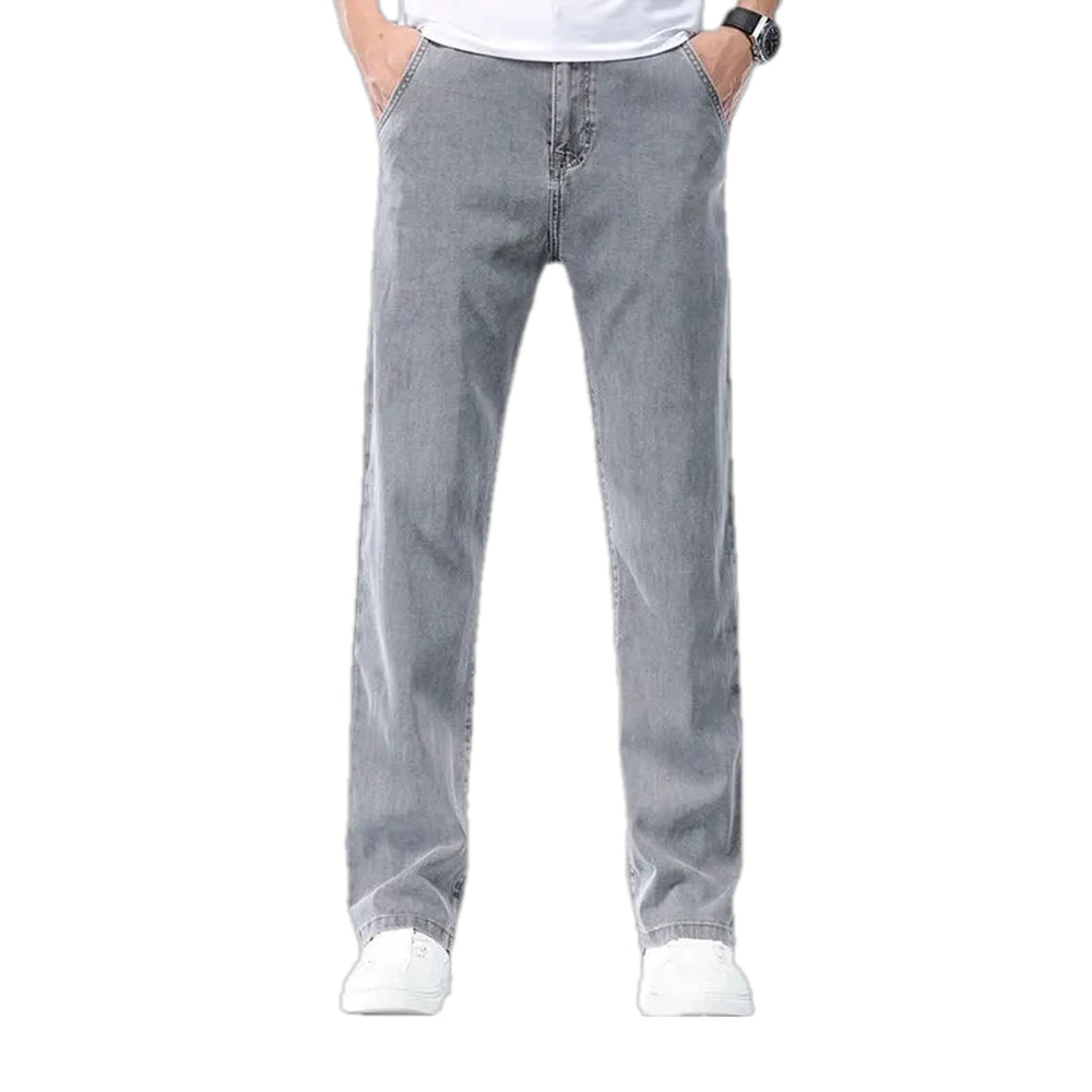 Stretchable Casual Fit Men's Jeans - Grey