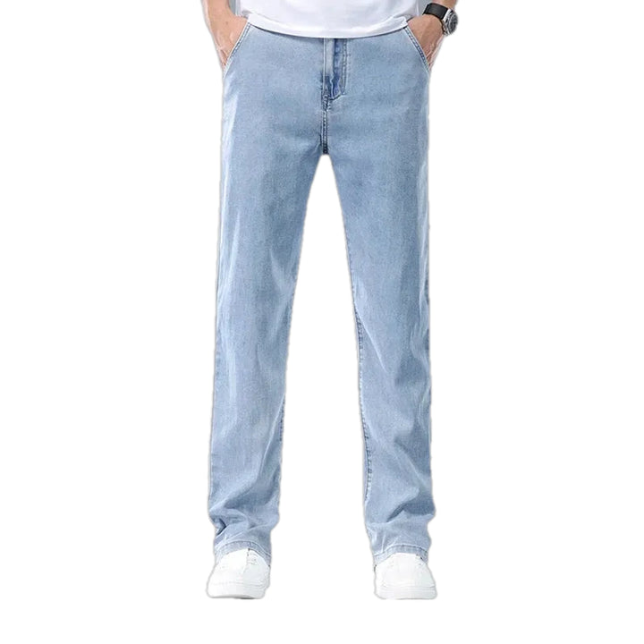 Stretchable Casual Fit Men's Jeans - Light Blue