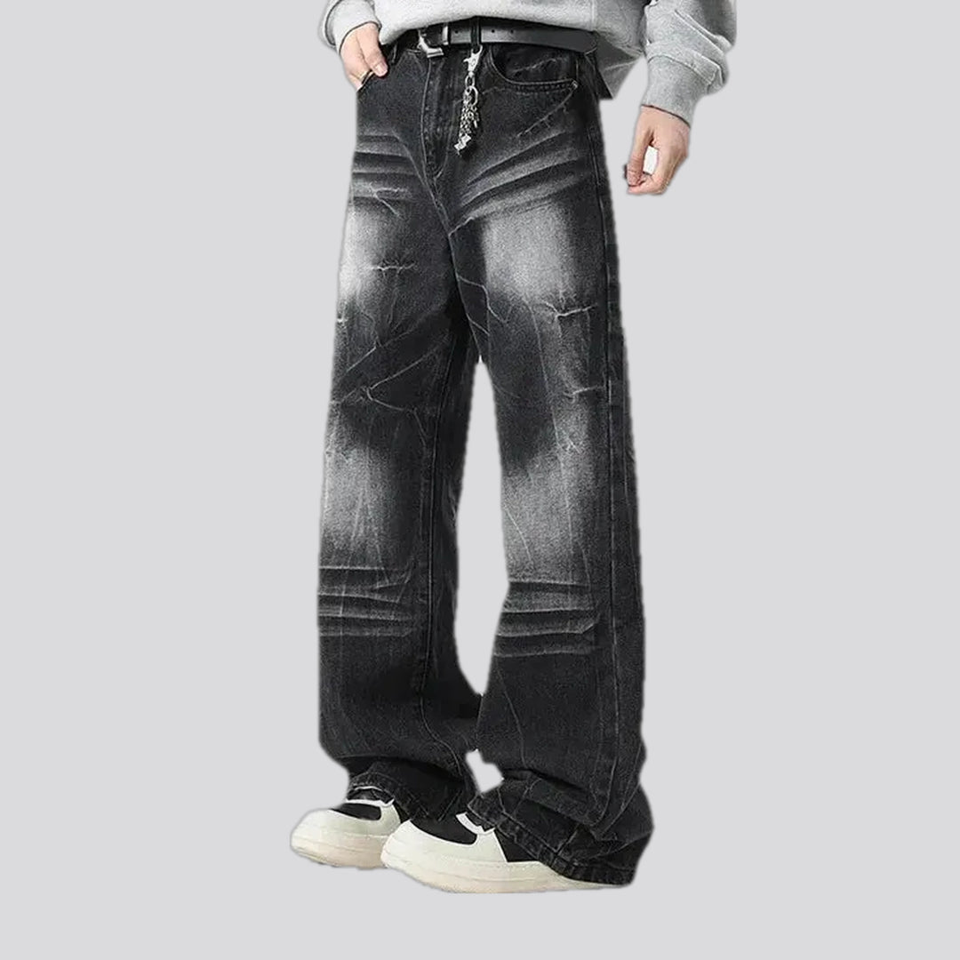 Boho fashion washed out jeans for men