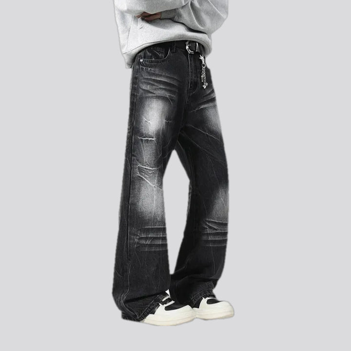 Boho fashion washed out jeans for men