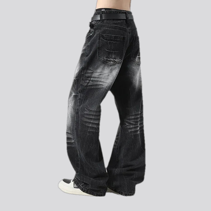 Boho fashion washed out jeans for men