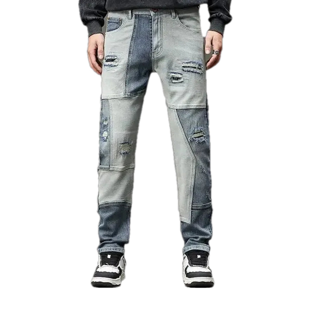 Tapered Fit Men's Jeans - Light Blue