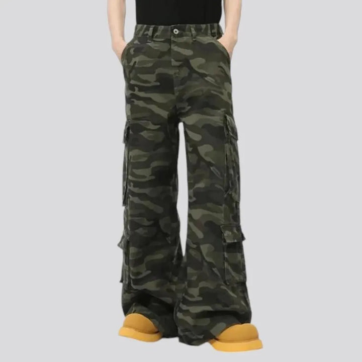 Camouflage baggy cargo men's jeans