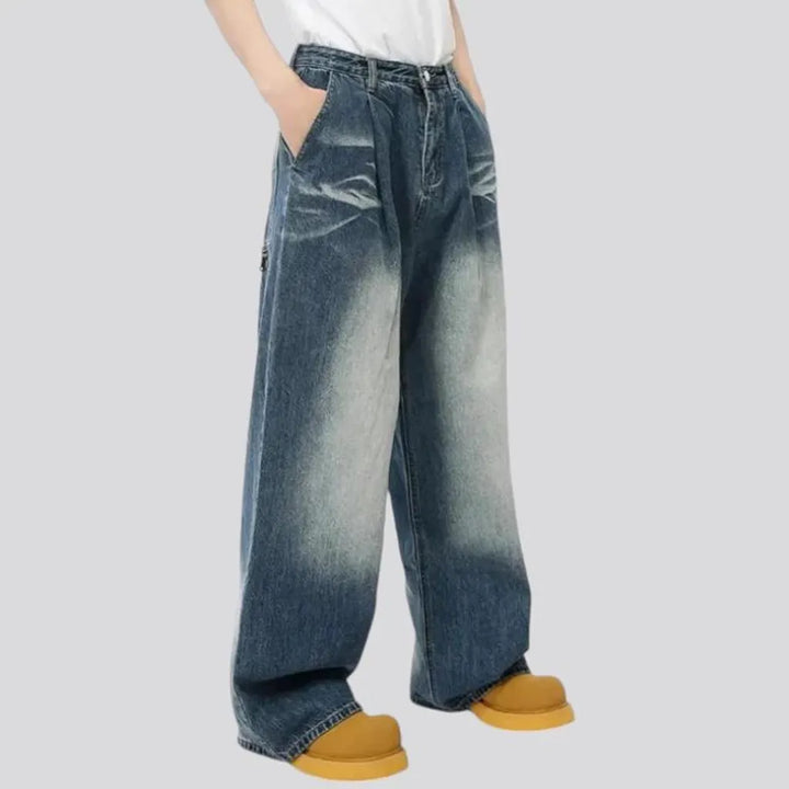 Boho baggy men's jeans