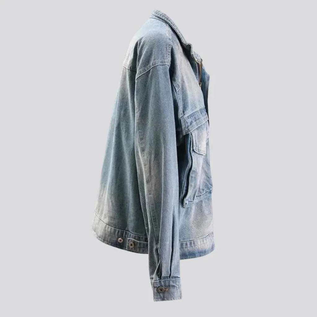 Boho 90s extra-large denim jacket for ladies