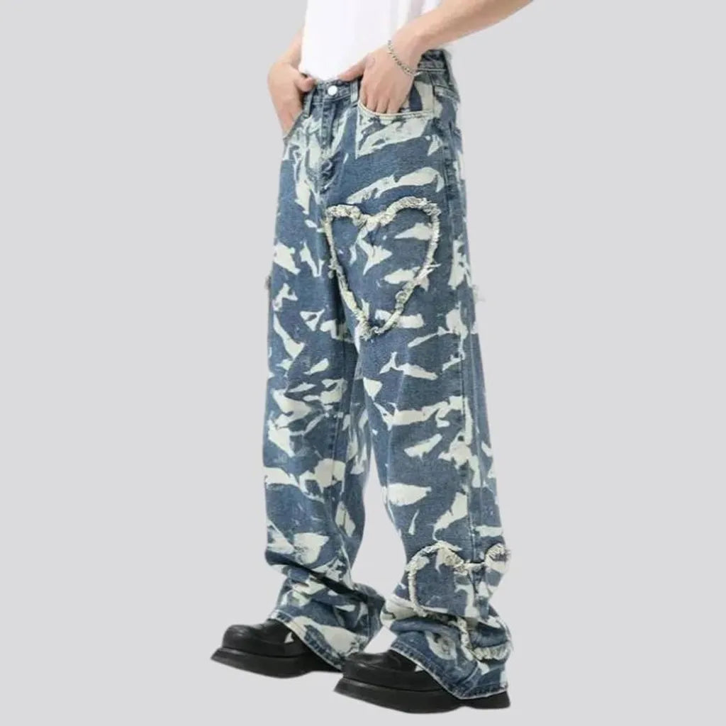 Camouflage fashion multi-color men's jeans