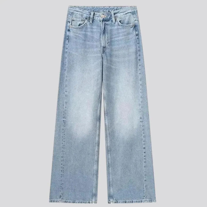 Sanded mid-rise women's jeans