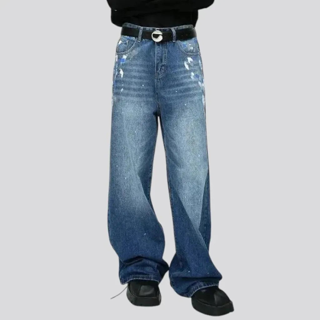 Mid rise trendy men's jeans