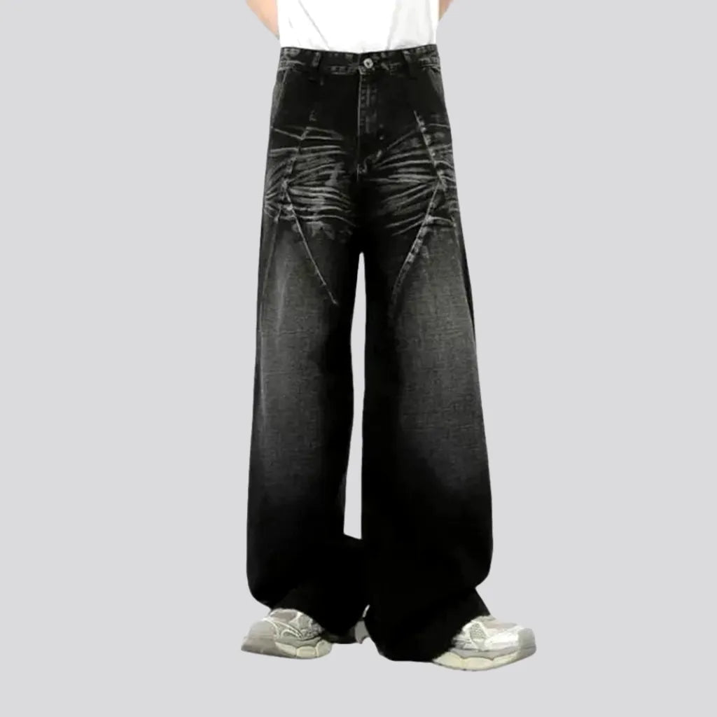 90s Fashion Stonewashed Men's Jeans | Jeans4you.shop