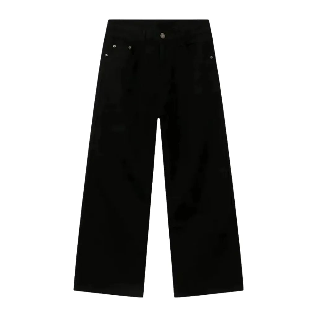 Colorful Street Style Men's Jeans - Black