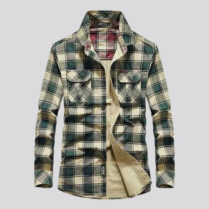 Boho men's denim shirt