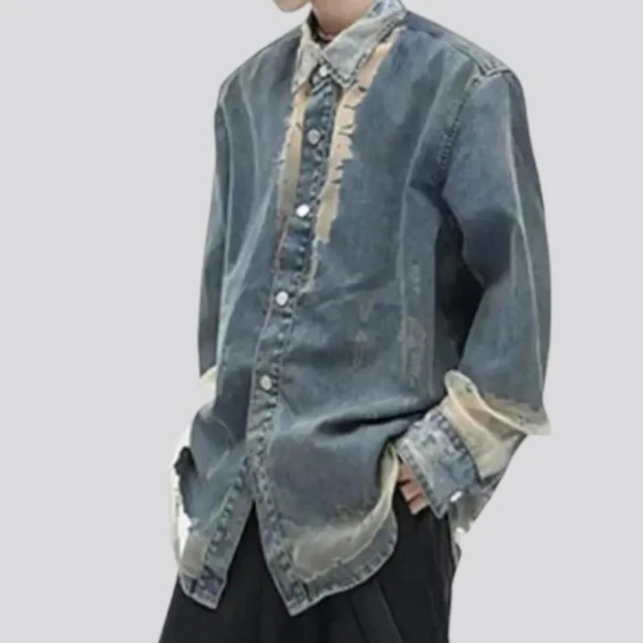 Vintage style men's denim shirt