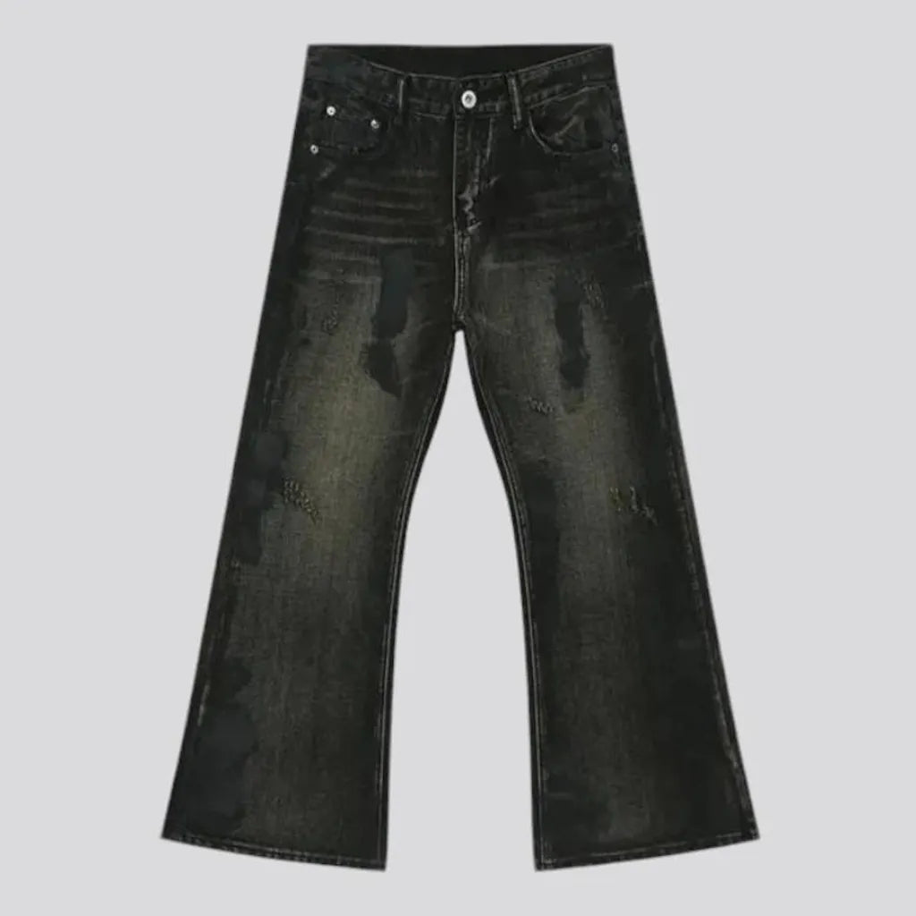 Mid rise vintage bootcut men's jeans