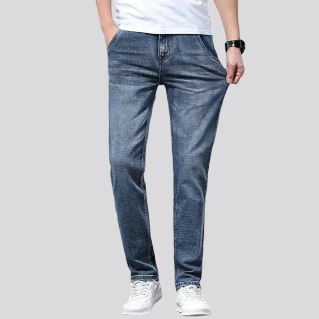 Polished men's thin jeans