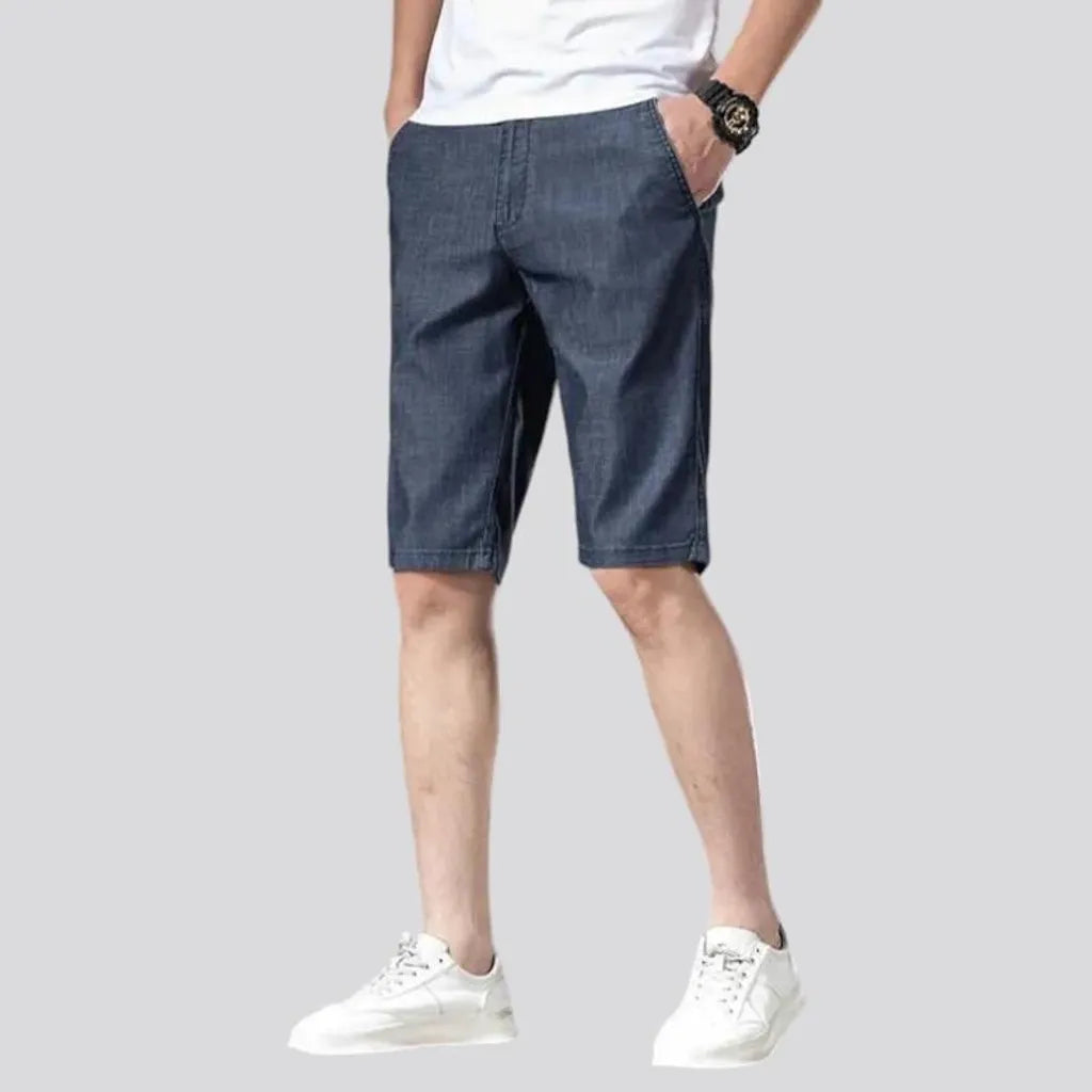 Monochrome thin denim shorts | Jeans4you.shop