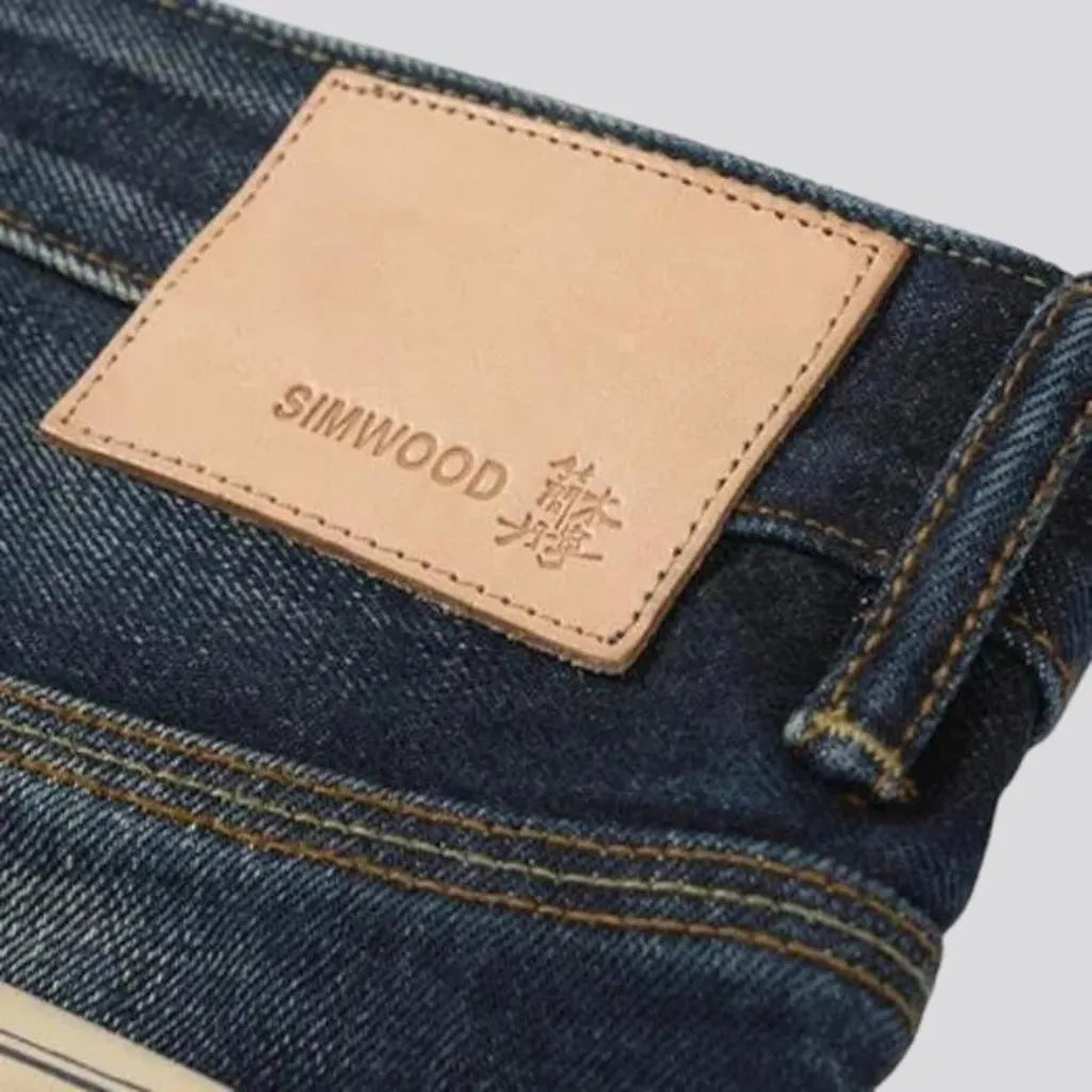 High-waist 16oz selvedge jeans
 for men