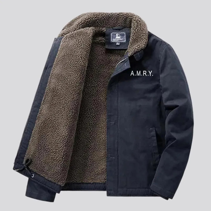 Fashionable men's sherpa coat