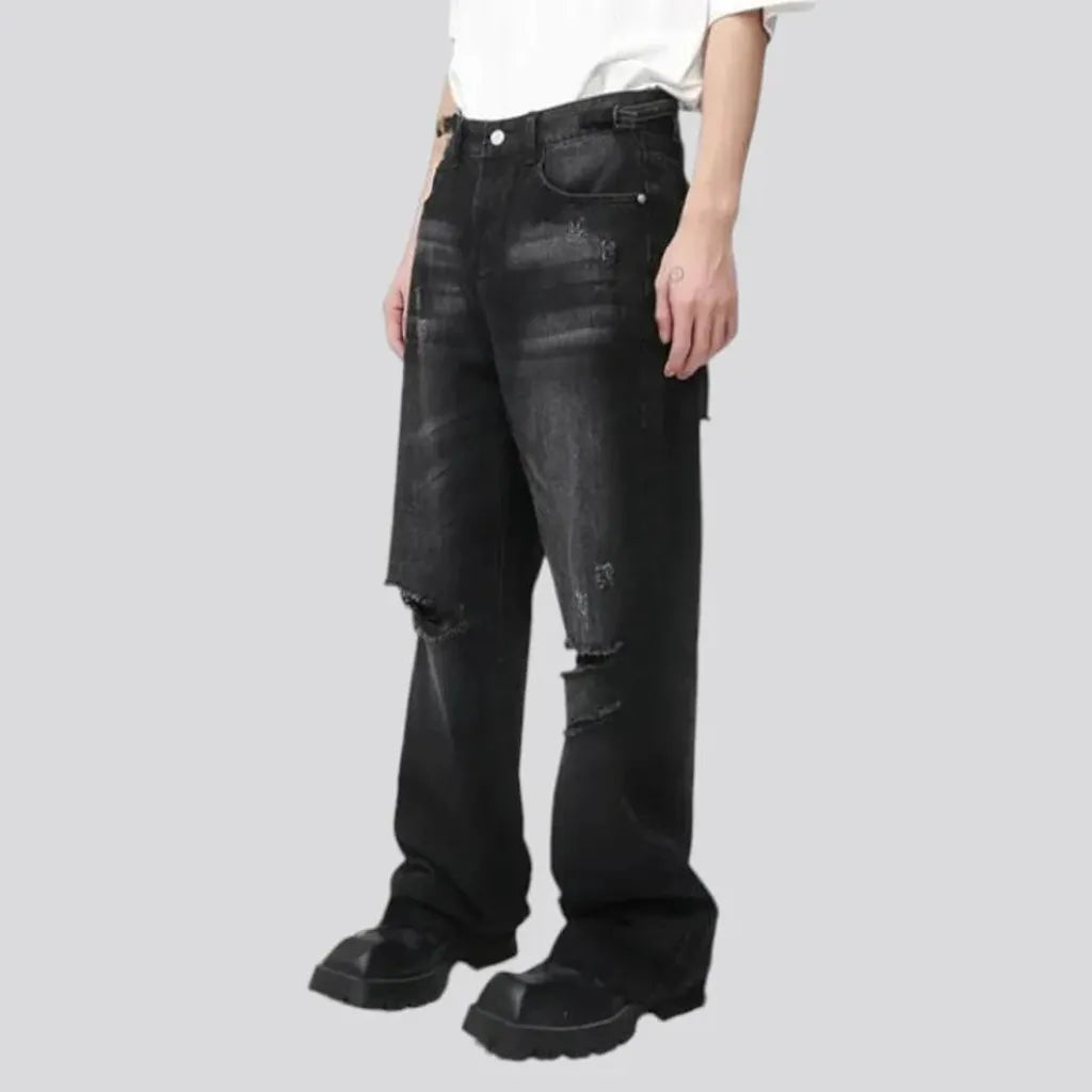 Sanded and street style jeans for men