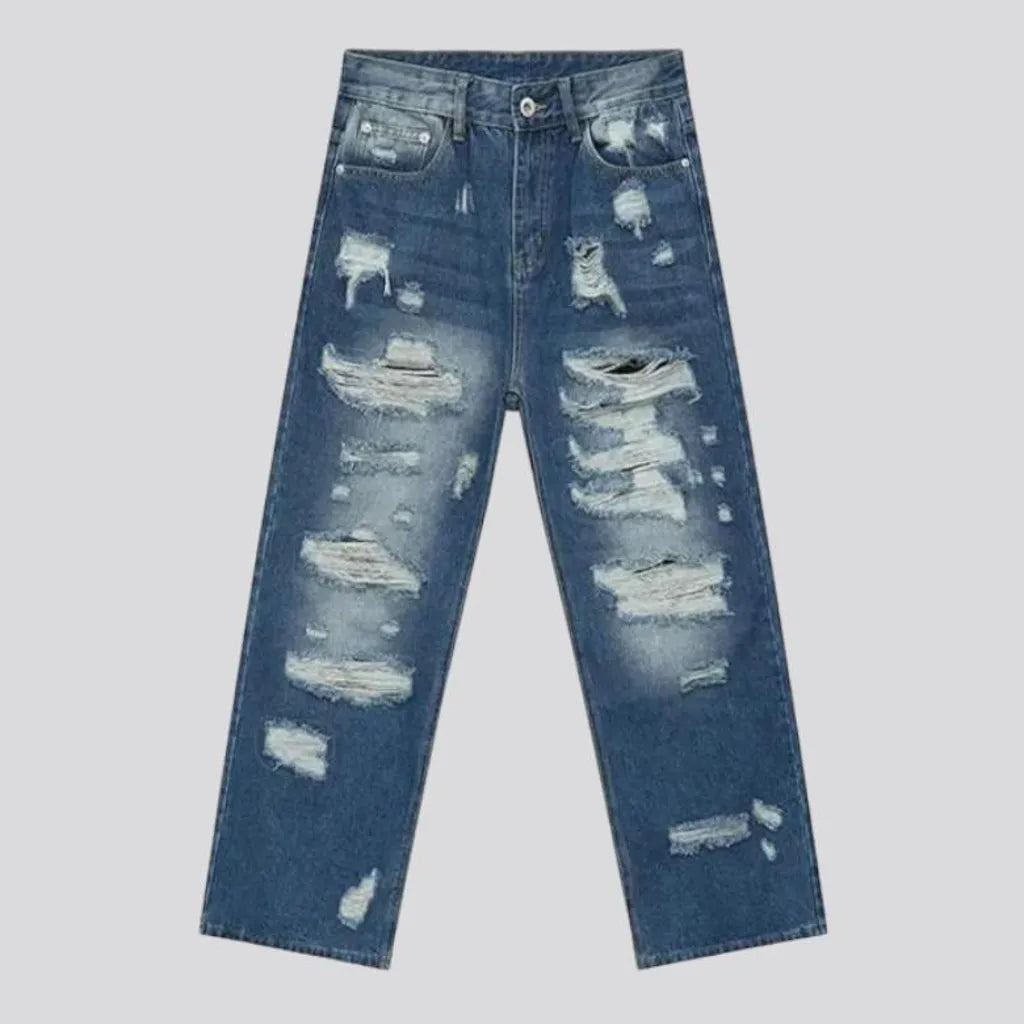 Medium-wash men's floor-length jeans | Jeans4you.shop