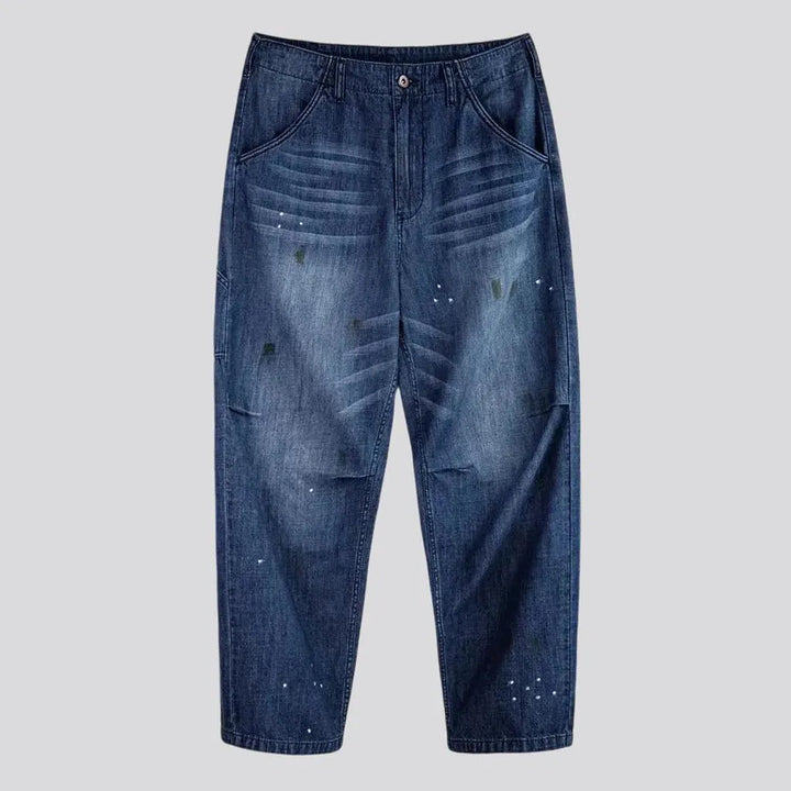 Sanded mid rise men's jeans