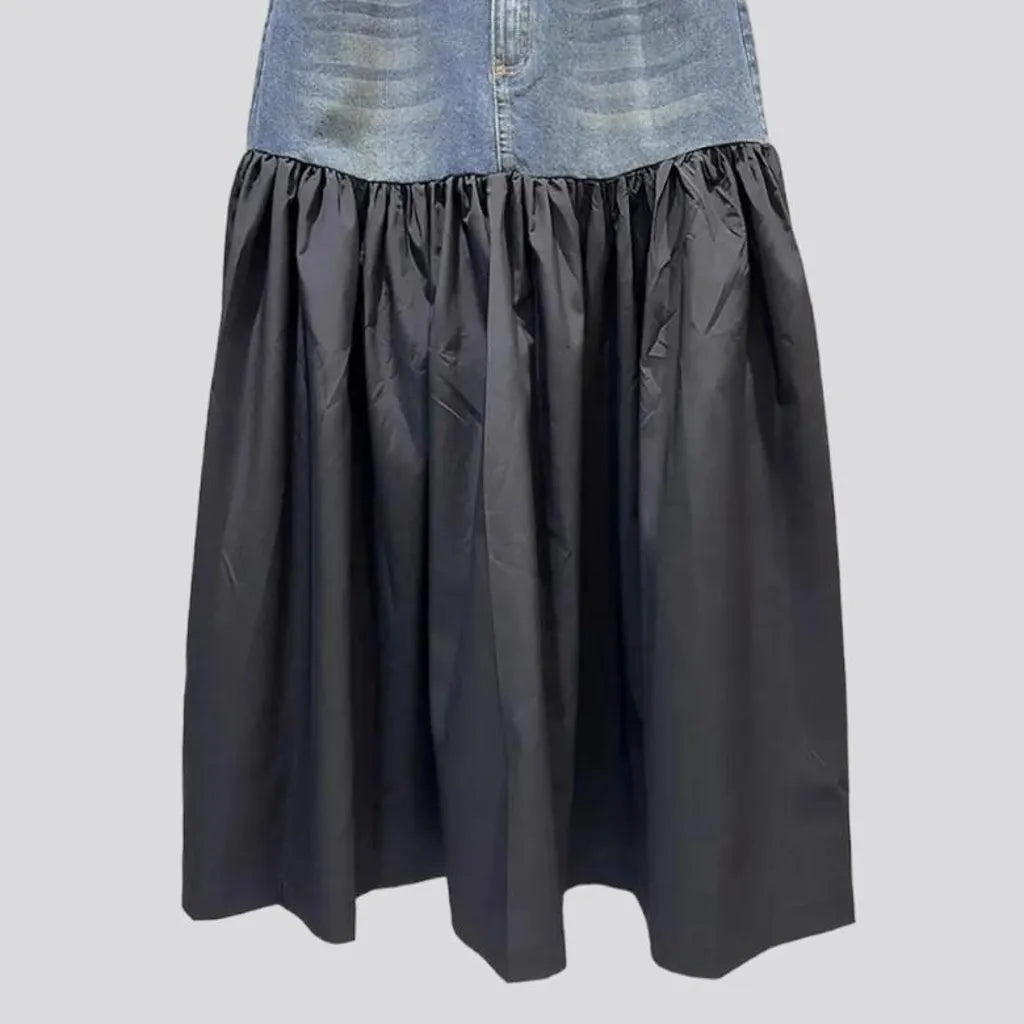 Whiskered women's jean skirt