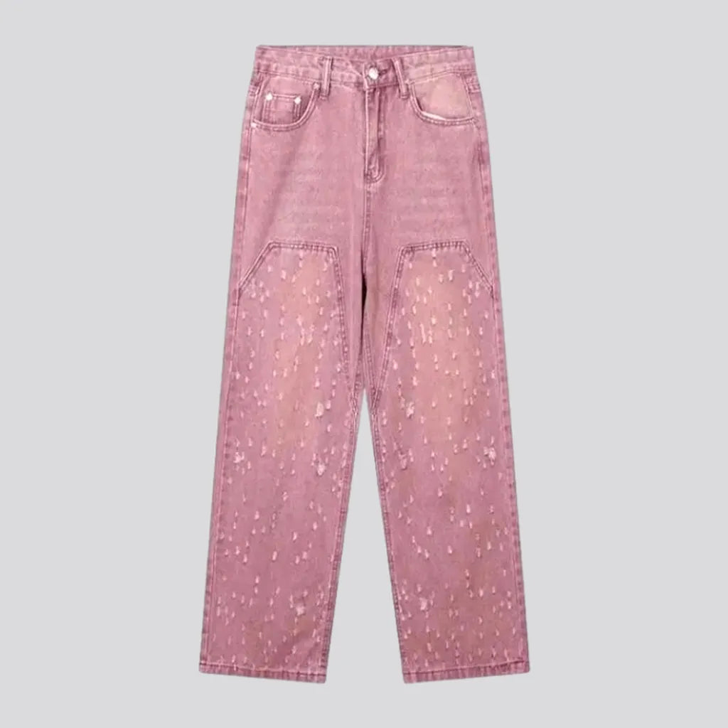 Baggy pink jeans
 for ladies | Jeans4you.shop