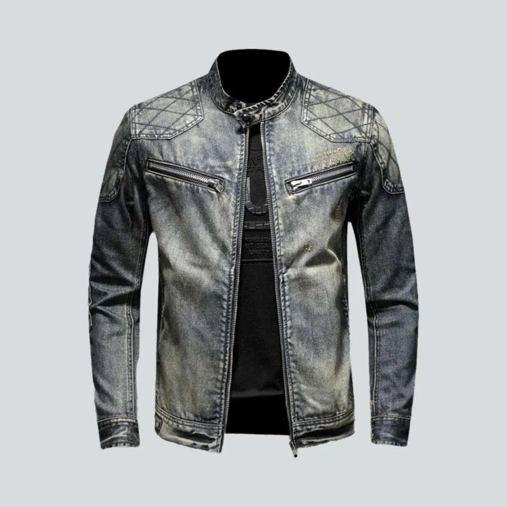 Biker bomber men's denim jacket | Jeans4you.shop