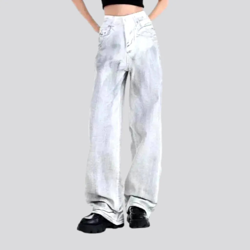 Black-print women's street jeans | Jeans4you.shop