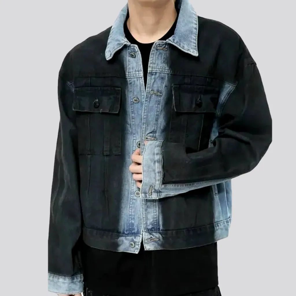Black y2k men's denim jacket | Jeans4you.shop
