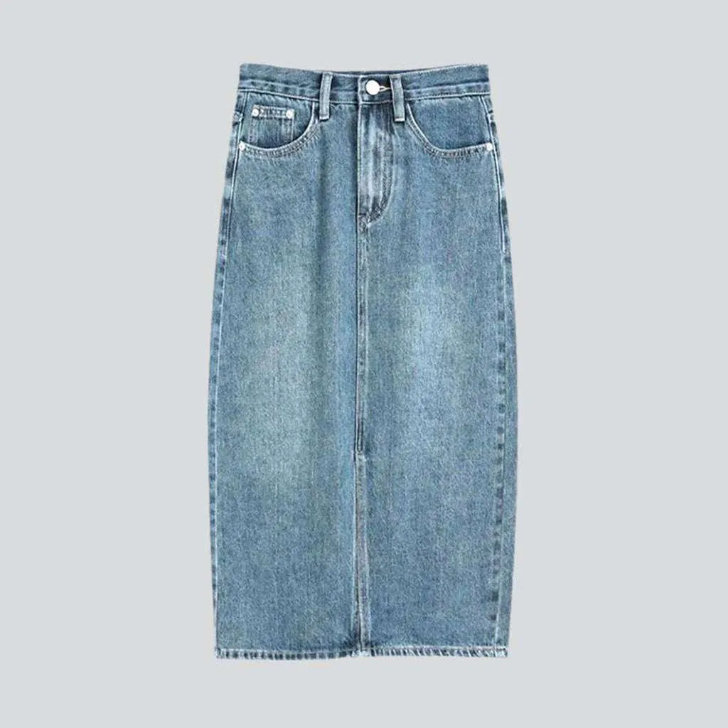Casual floor-length denim skirt | Jeans4you.shop