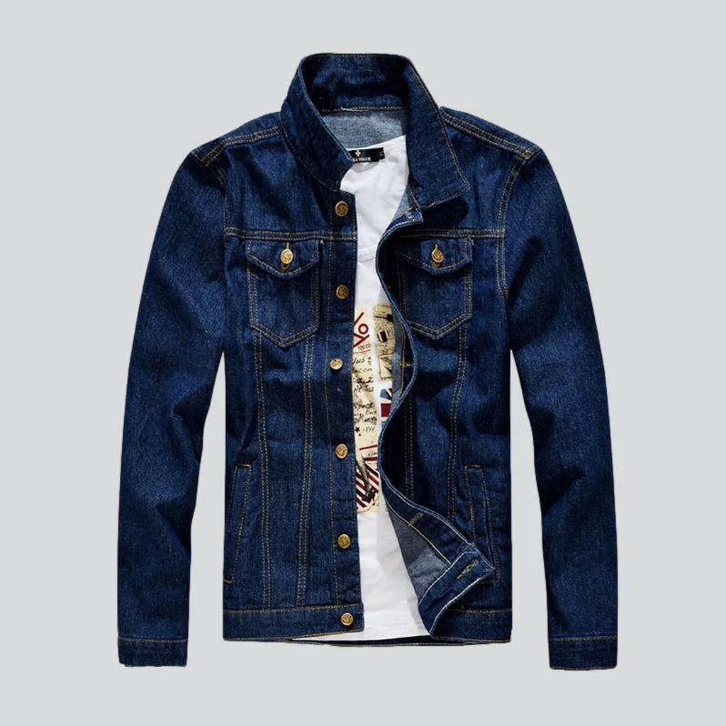 Casual slim men's denim jacket | Jeans4you.shop