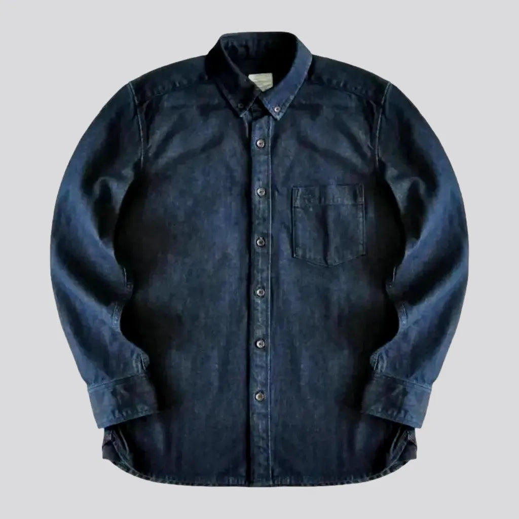 Casual stonewashed men's denim shirt | Jeans4you.shop