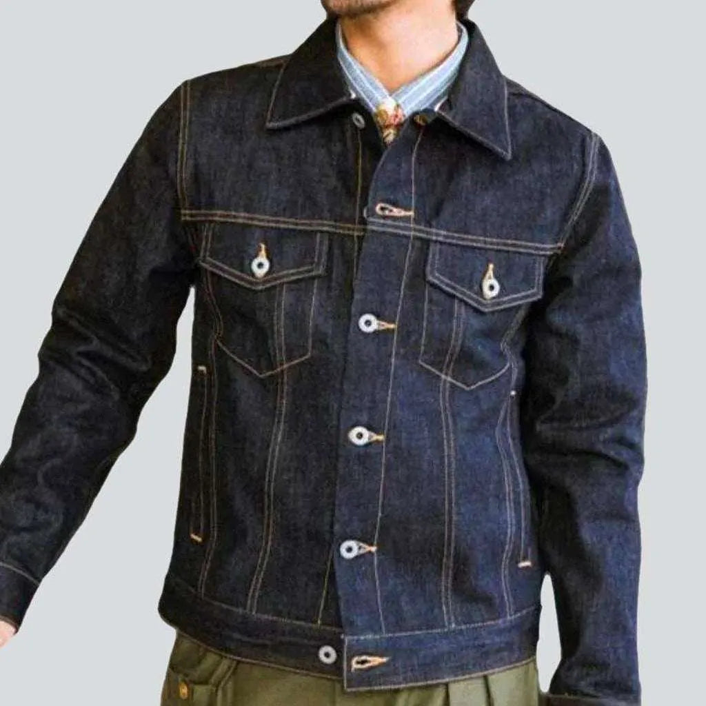 Classic selvage men's jeans jacket | Jeans4you.shop