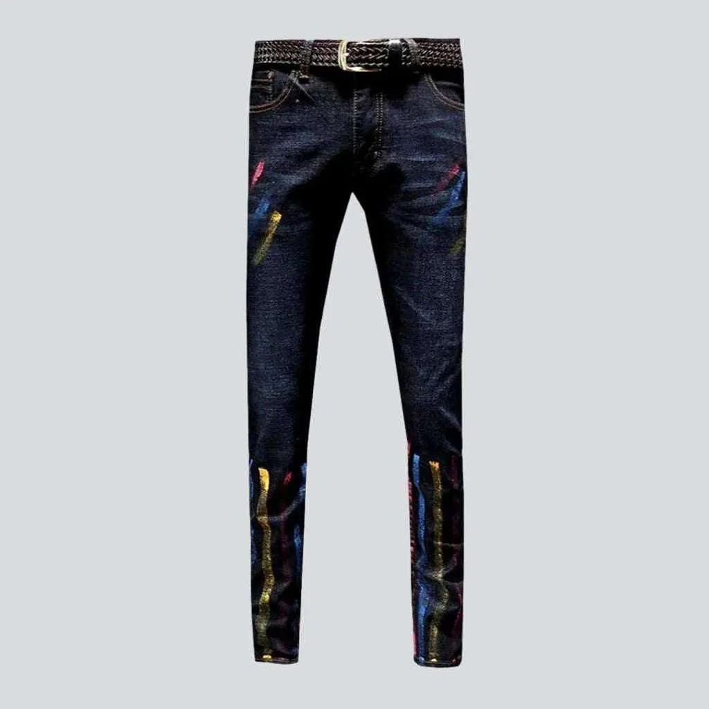Color-painted navy men's jeans | Jeans4you.shop